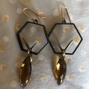 Ted Meuhling crystal and metal earrings